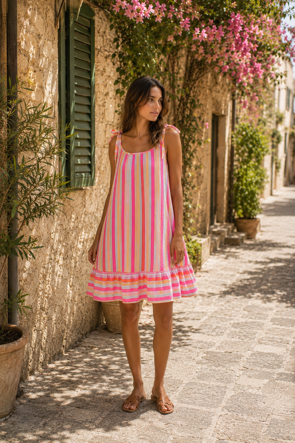 Farbiges Sommerkleid