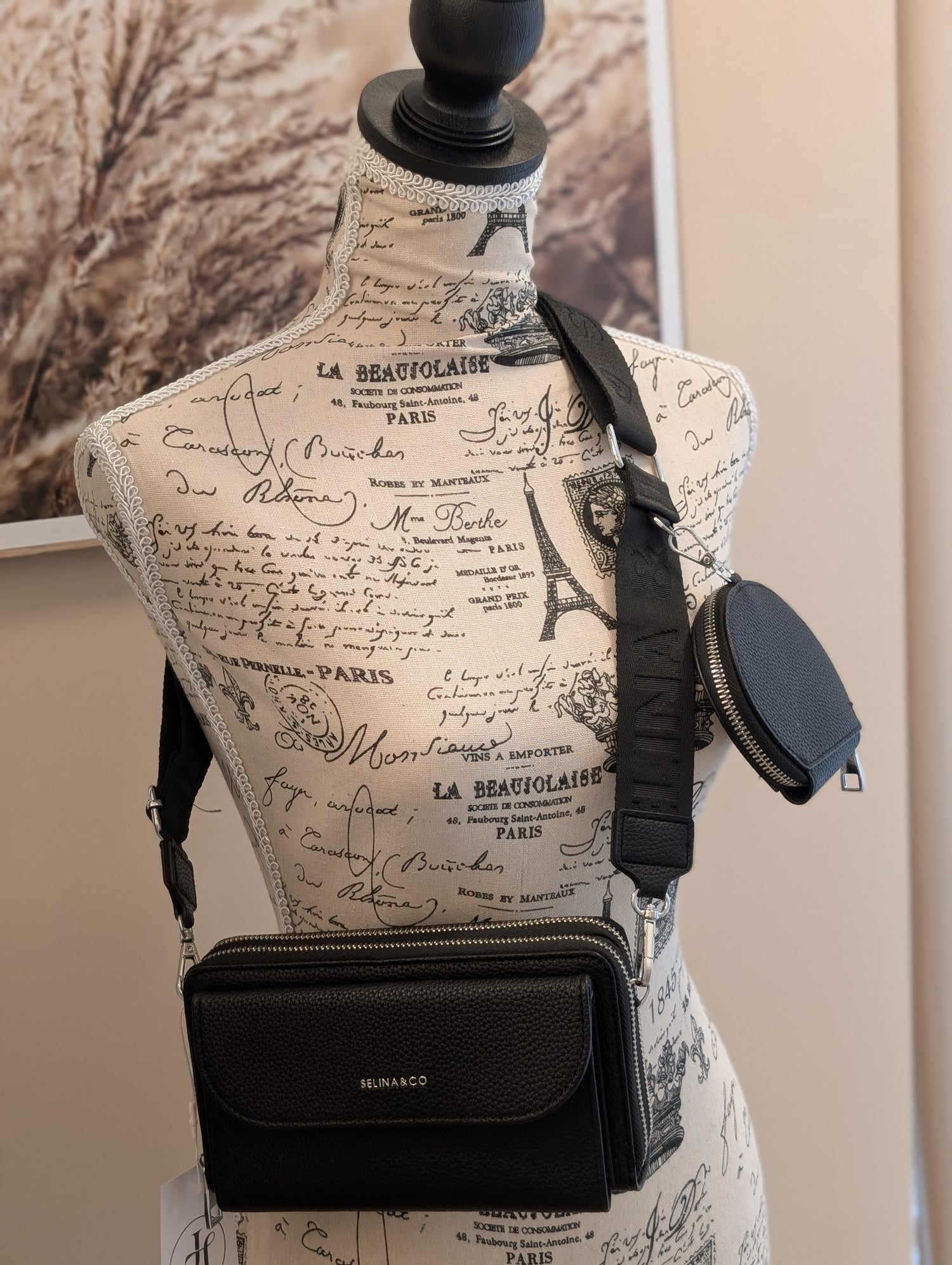 Schultertasche mit Portemonnaie