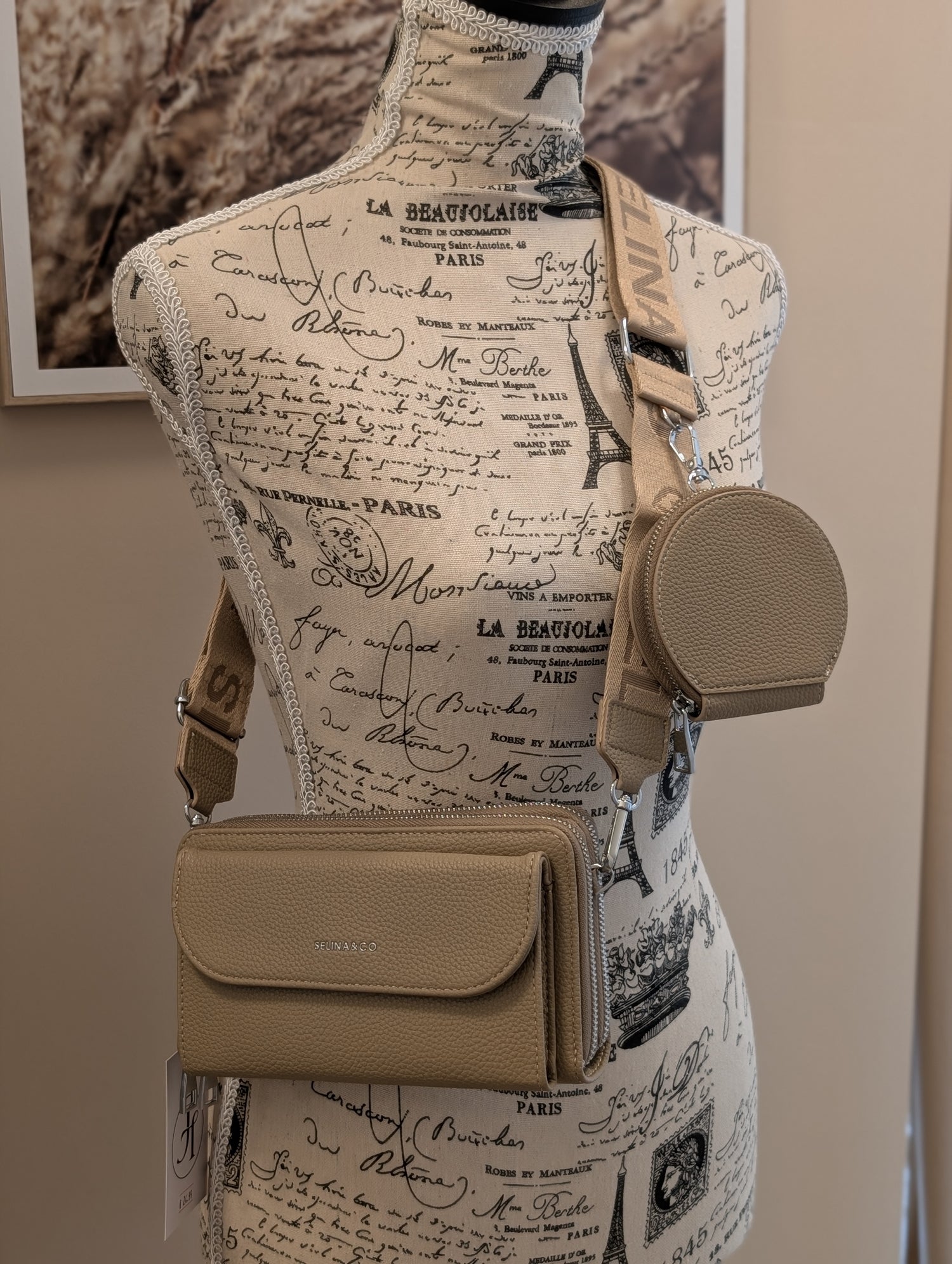 Schultertasche mit Portemonnaie