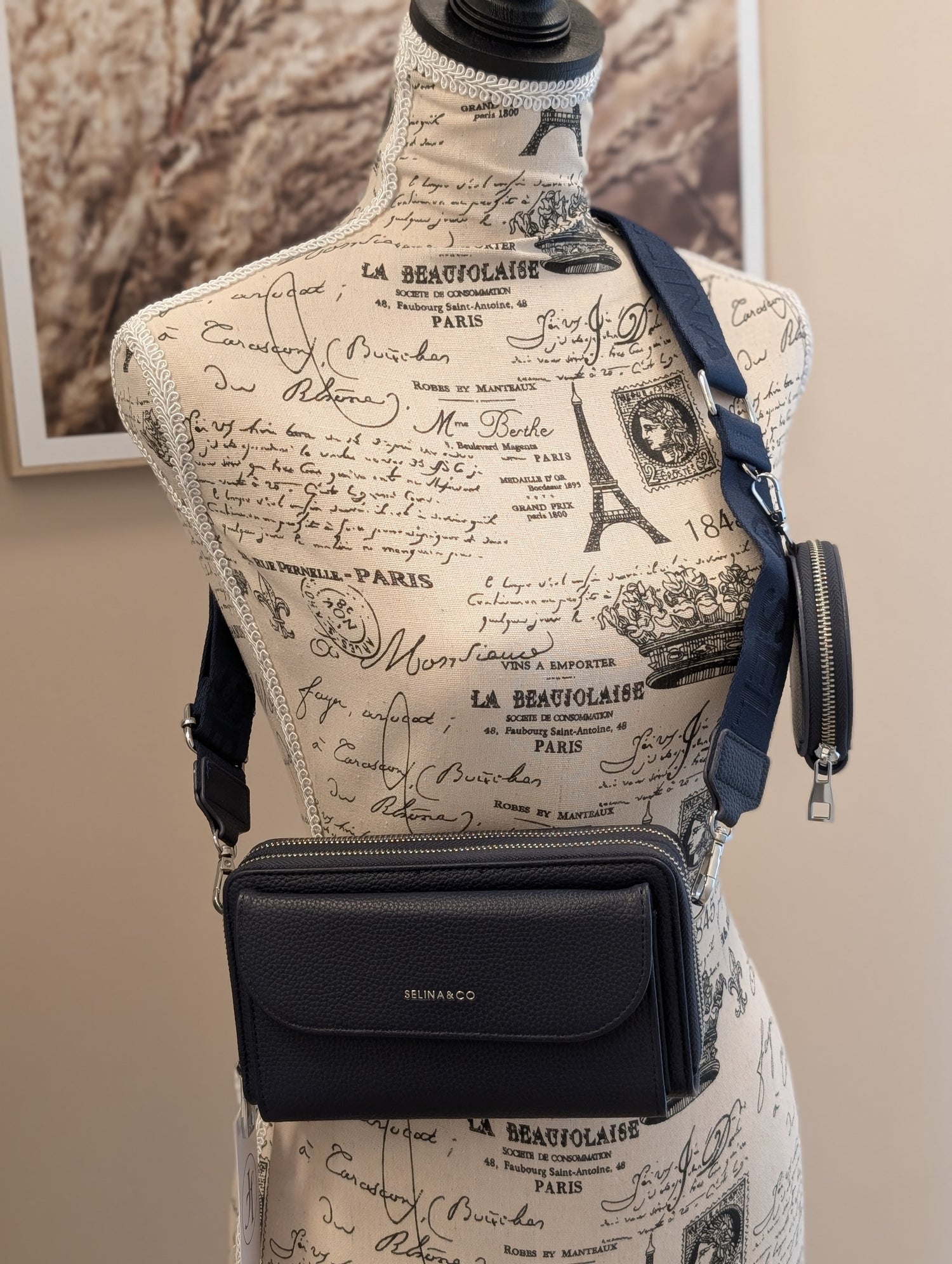 Schultertasche mit Portemonnaie