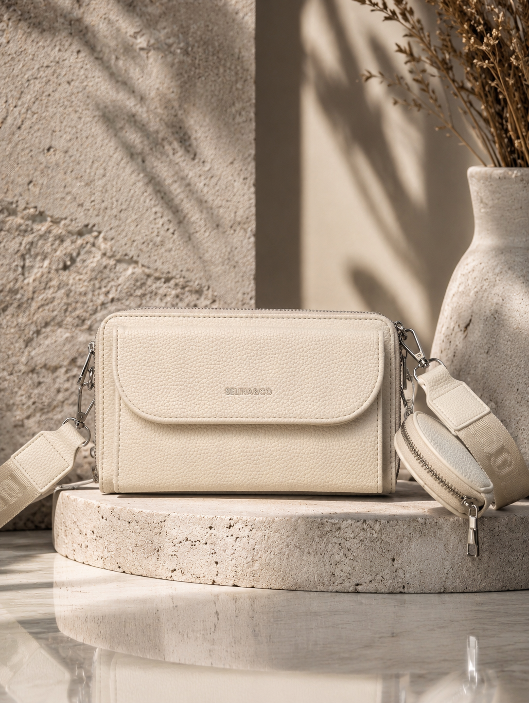 Schultertasche mit Portemonnaie