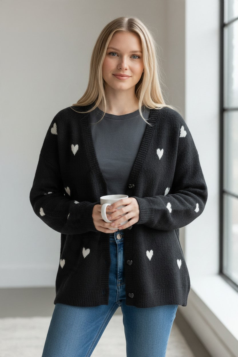 Herzchen Strickjacke